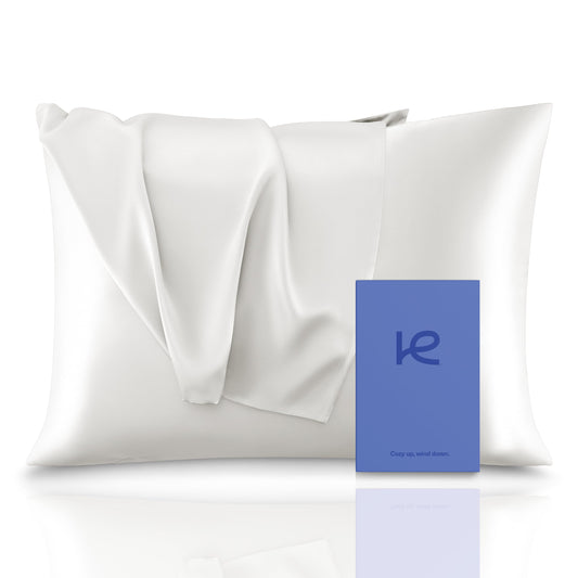 Kickoff 100% Natural Organic Mulberry Soft Silk Cooling Pillowcase, Highest 6A+ Grade 22 Momme